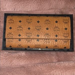 Large MCM Two Fold Wallet